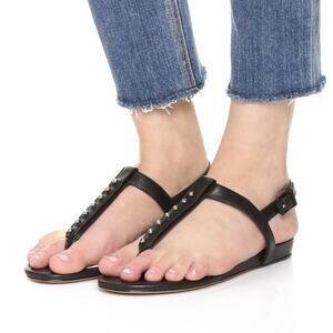 Rag & Bone Eli Black Leather Sandals Size 6.5